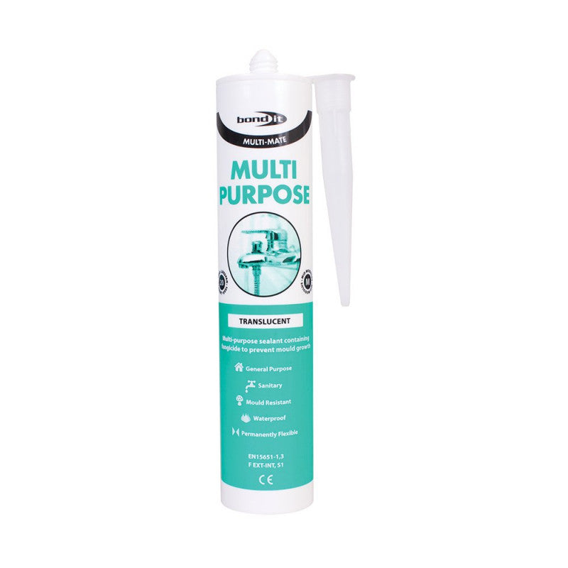 Bond it Multi Mate Clear Translucent General Purpose Silicone Sealant