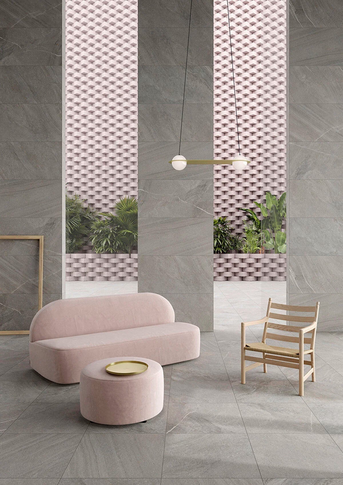 Vitra Cardostone Grey Natural Stone Wall And Floor Premium Porcelain Tiles 60cmx120cm