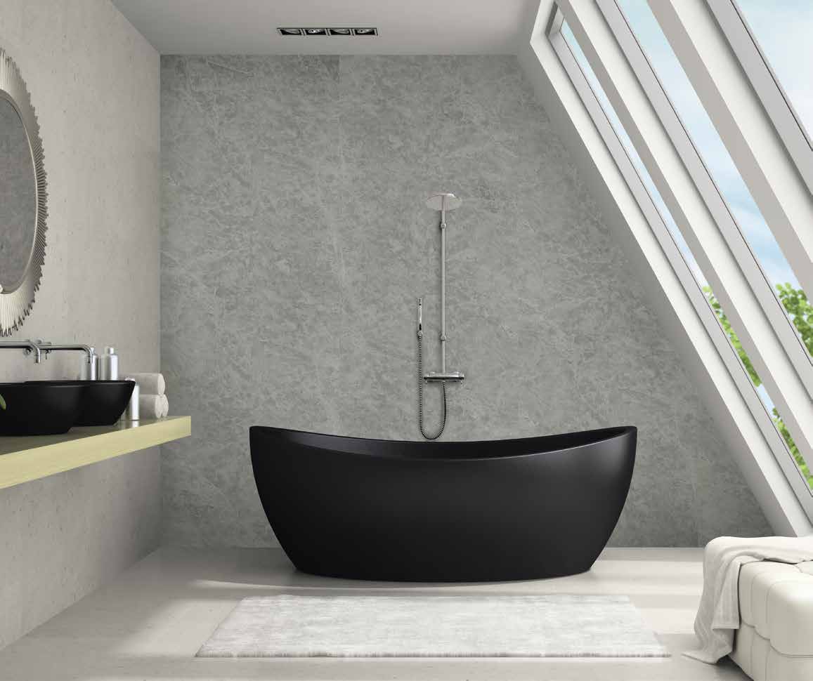 Wet Wall Acrylic Shower Panel 1000mm x 2400mm Retro Metallic