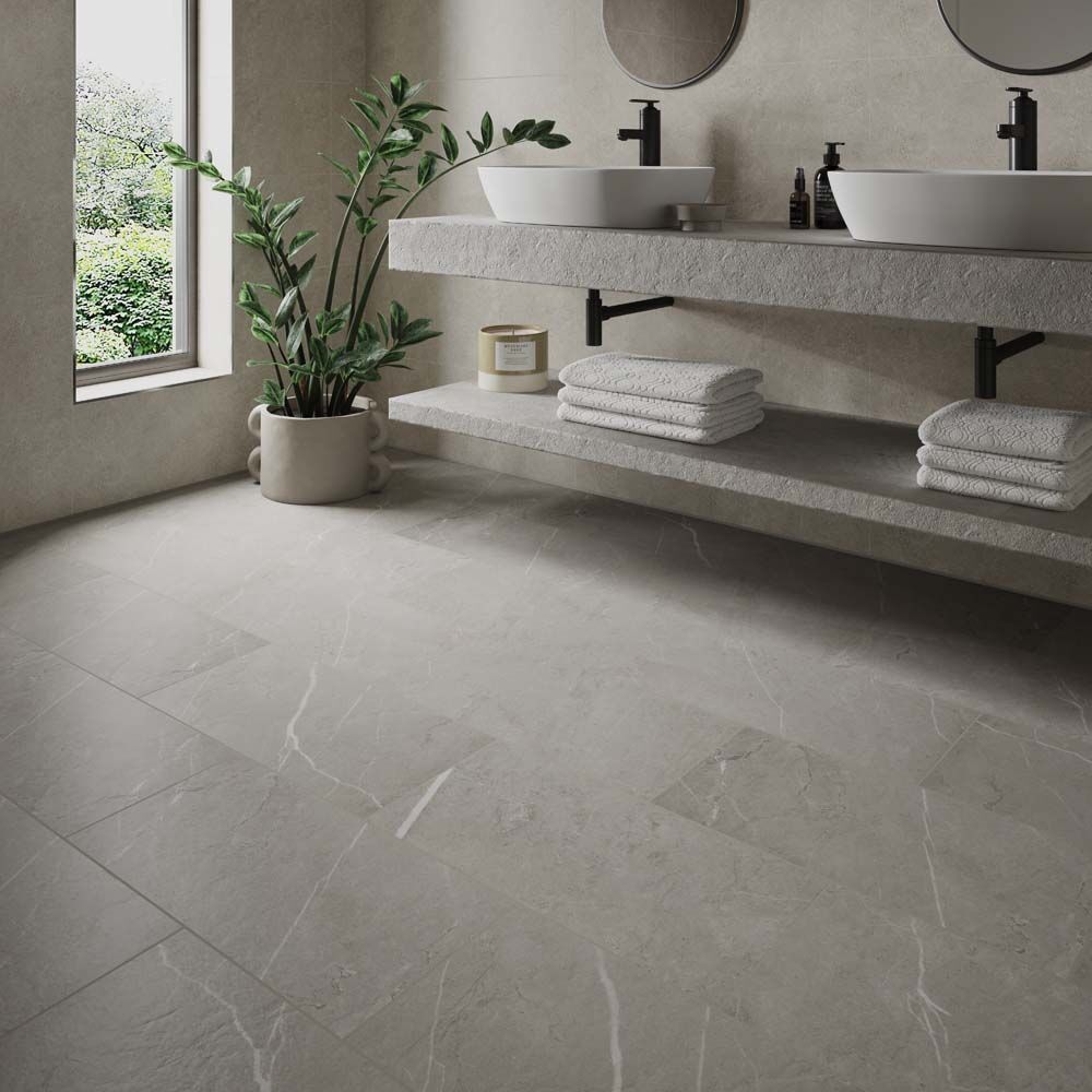 ProLvt Rodellar Stone Silver 305x610mm SPC Laminate Flooring SPC Luxury Vinyl LVT Flooring