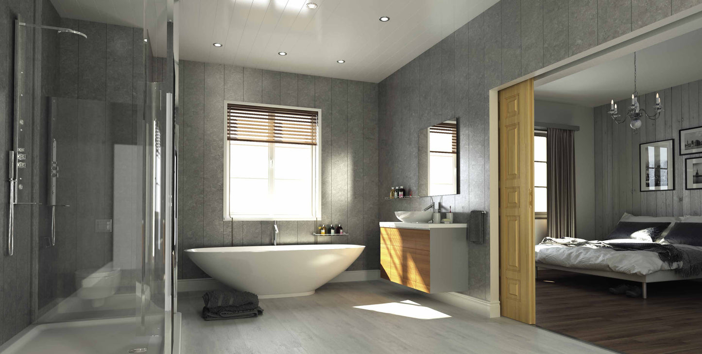 Wet Wall Acrylic Shower Panel 1000mm x 2400mm Retro Metallic