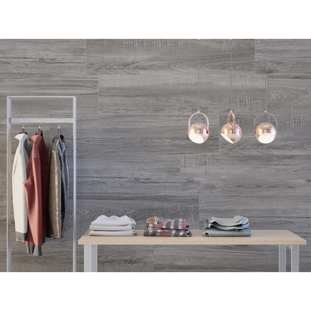 Baltimore Gris Porcelain Wood Effect Grey 120CM X 23CM Wall And Floor Tile