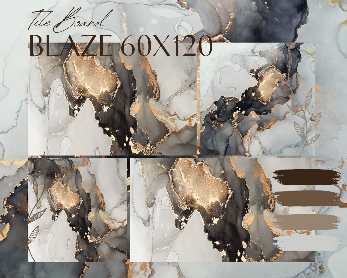Halo 3d Gold Polished Wall And Floor Porcelain Tiles 60cmx120cm