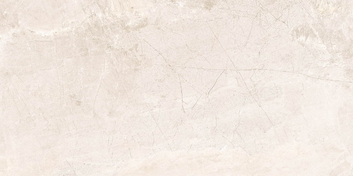 Tempo Latte Polished Marble Wall And Floor Porcelain Tiles 60cmx120cm