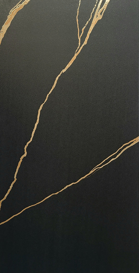 Da-Vinci Sugar Golden Black Glitter Shimmer Wall And Floor Tiles 60cmx120cm