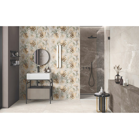 Florence Spring Carving Shimmer Wall And Floor Premium Porcelain Tiles 60cmx120cm