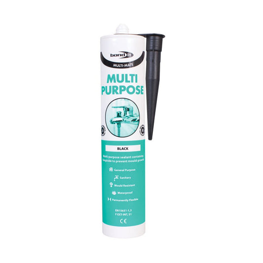 Bond it Multi Mate Black General Purpose Silicone Sealant