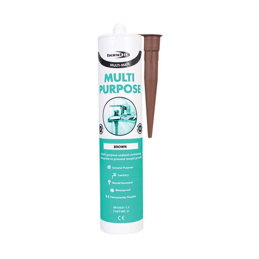 Bond it Multi Mate Brown General Purpose Silicone Sealant