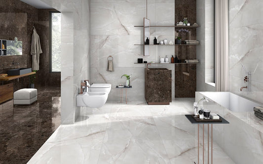 Saturno Beige Onyx Polished Large Wall And Floor Porcelain Tiles 60cmx120cm