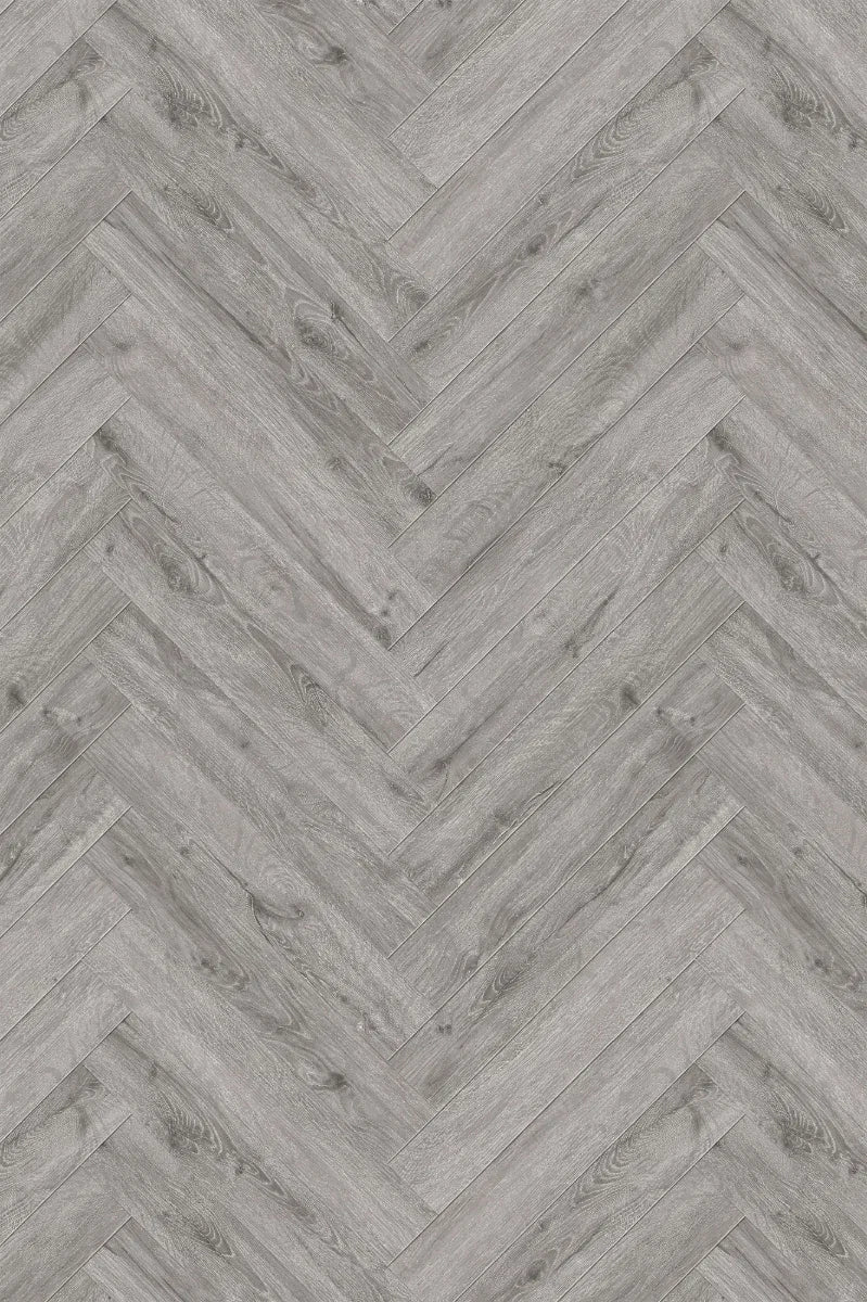 Premium 5.3mm ProLvt Rigid Herringbone Gran Canaria Silver Oak 15cm x 75cm SPC Click Flooring
