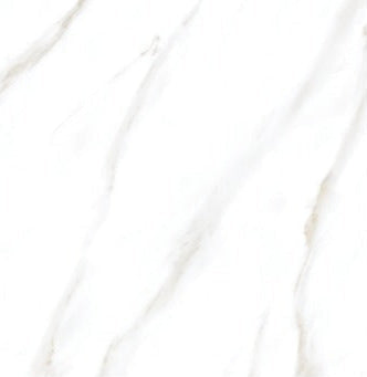 Glanza Large Carrara Gold Marble Grey Polished Wall And Floor Porcelain Tiles 60cmx60cm