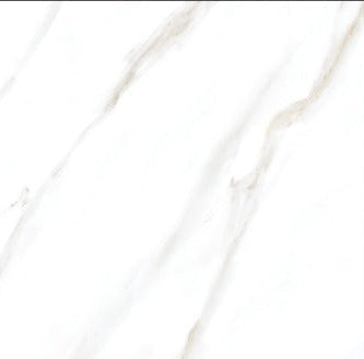 Glanza Large Carrara Gold Marble Grey Polished Wall And Floor Porcelain Tiles 60cmx60cm