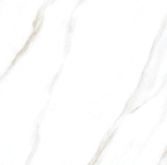 Glanza Large Carrara Gold Marble Grey Polished Wall And Floor Porcelain Tiles 60cmx60cm