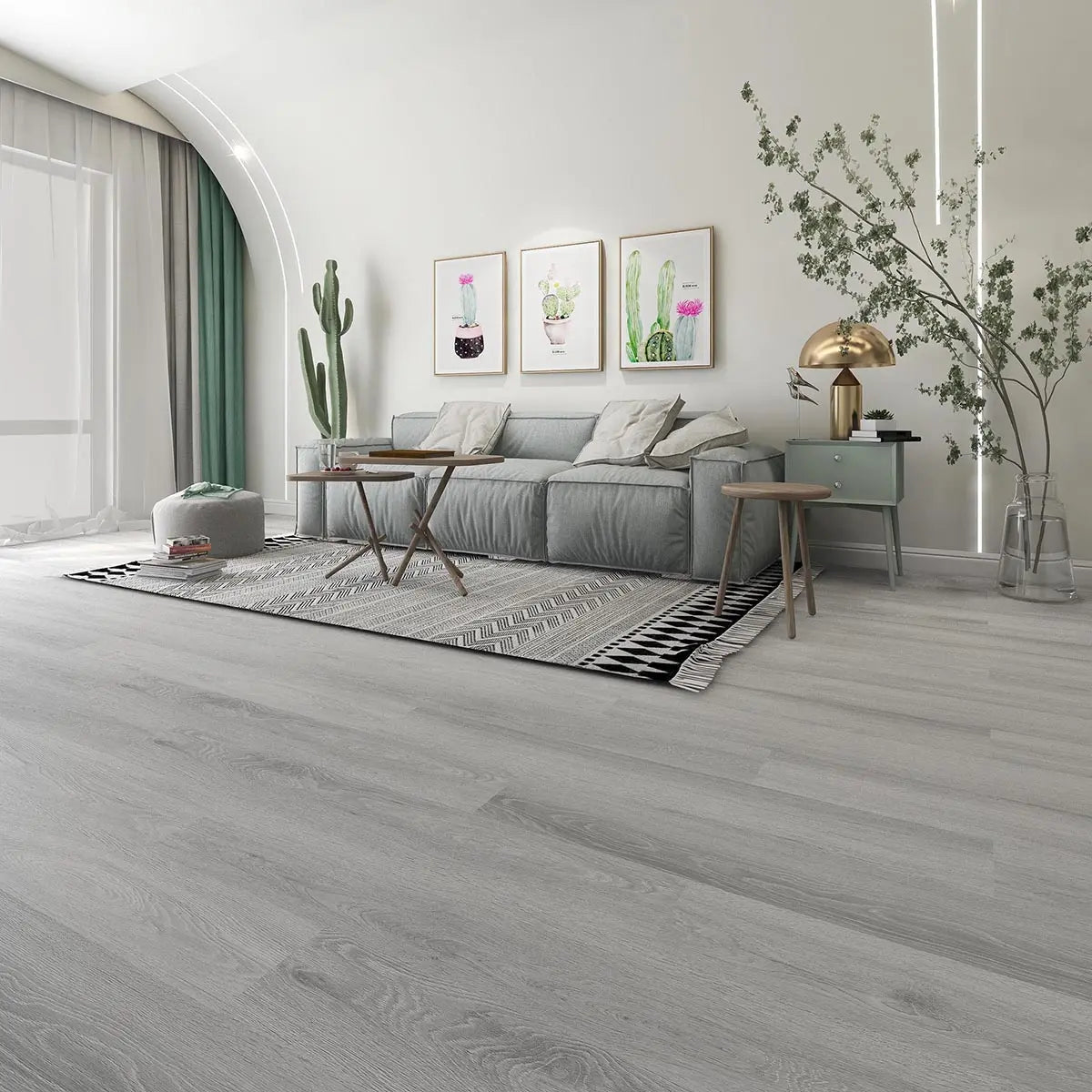 Premium 5.3mm ProLvt Rigid Gran Canaria Silver Oak 18.20cm x 122.0cm SPC Click Flooring