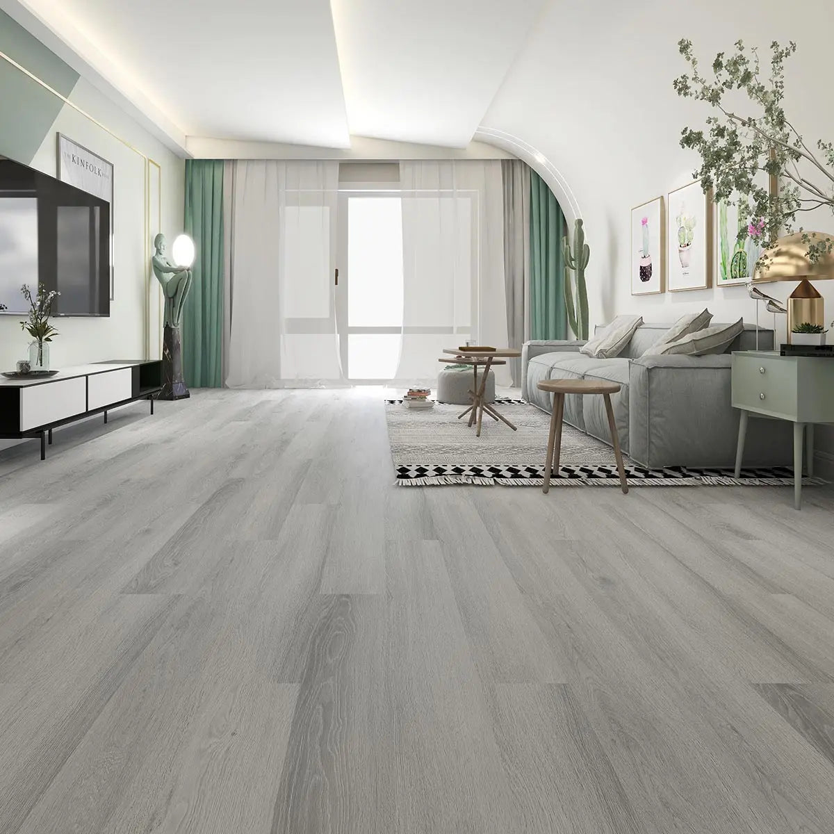 Premium 5.3mm ProLvt Rigid Gran Canaria Silver Oak 18.20cm x 122.0cm SPC Click Flooring