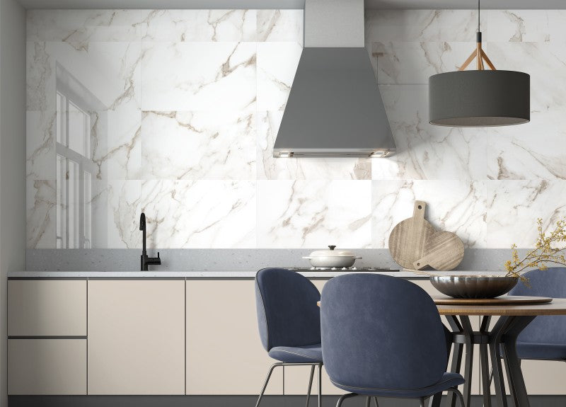 Imperium Gold Brass Effect Ceramic Shiny Wall Tiles 33cmx55cm