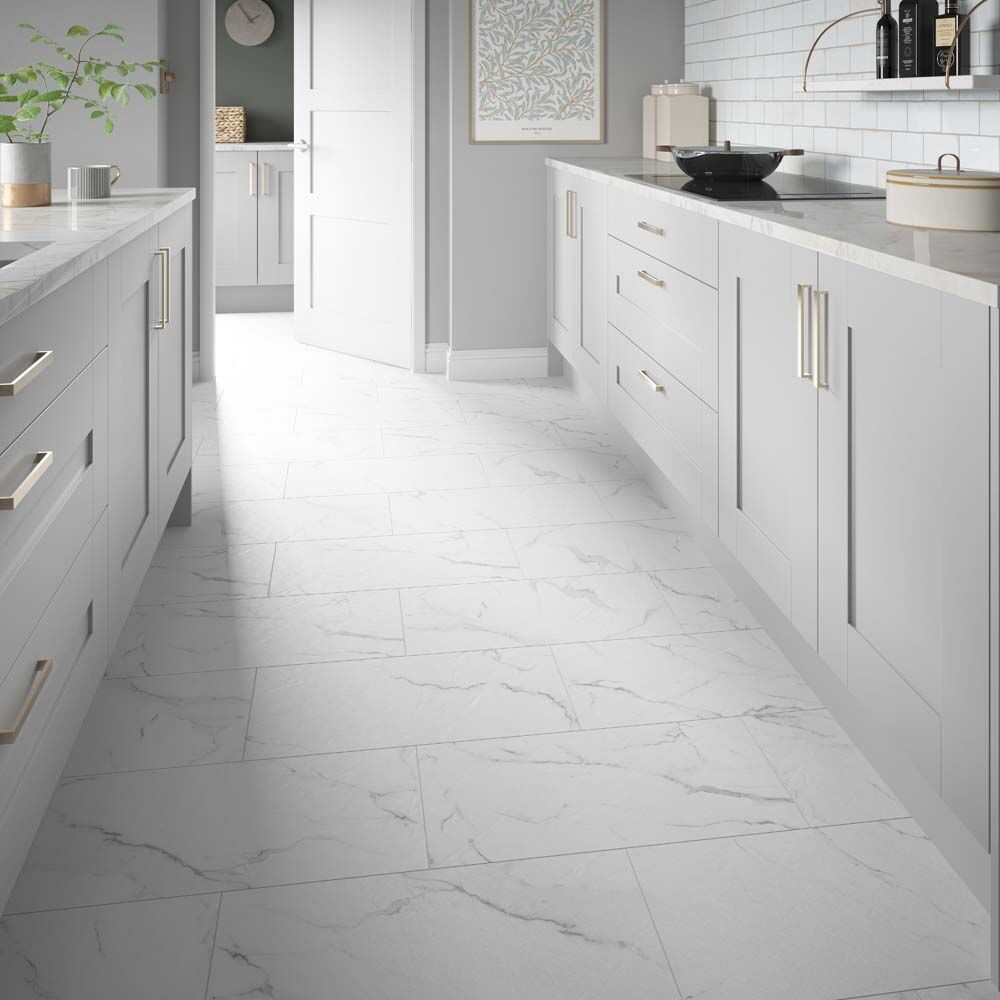ProLvt Castello Marble White 305x610mm SPC Luxury Vinyl LVT Flooring