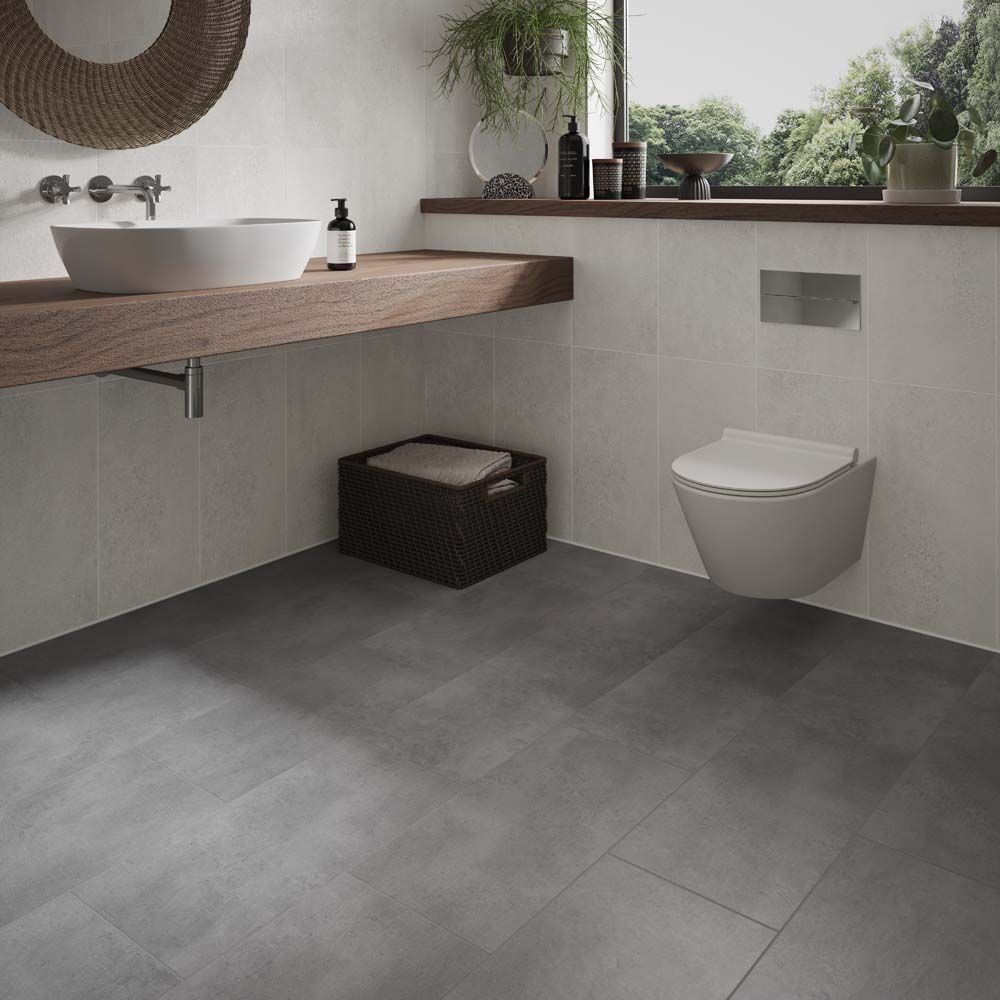 ProLvt  Pinnacle Concrete Grey 305x610mm SPC Laminate Flooring