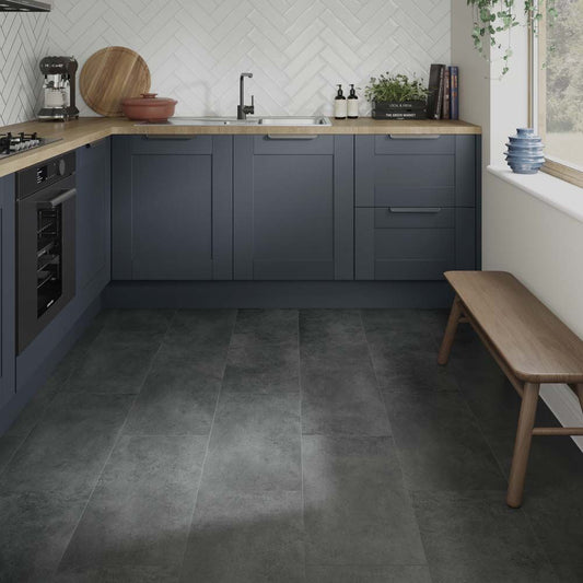 ProLvt Pinnacle Concrete Anthracite 305x610mm SPC Laminate Flooring
