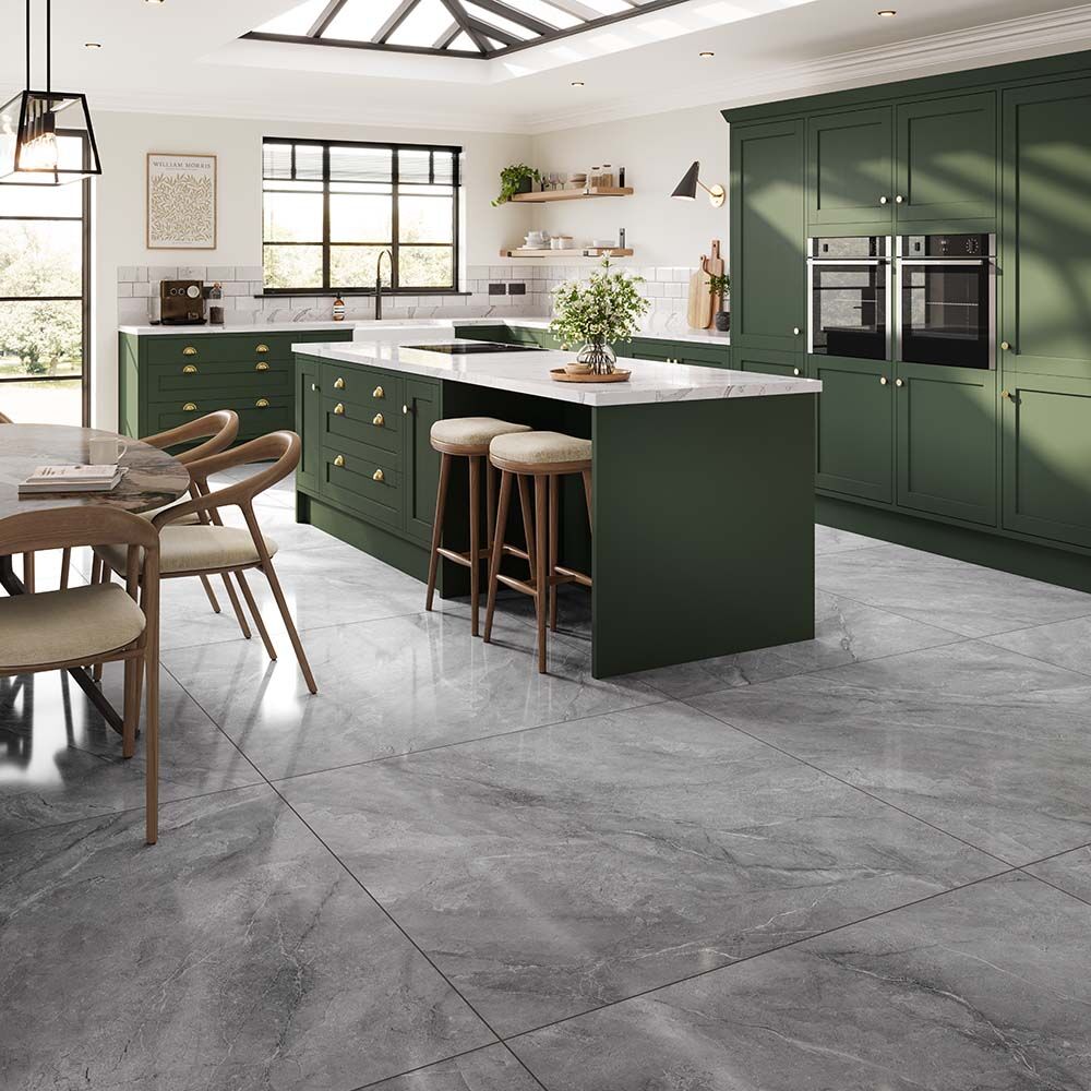 Celine Silver Stone Polished Wall And Floor Porcelain Tiles 100cmx100cm