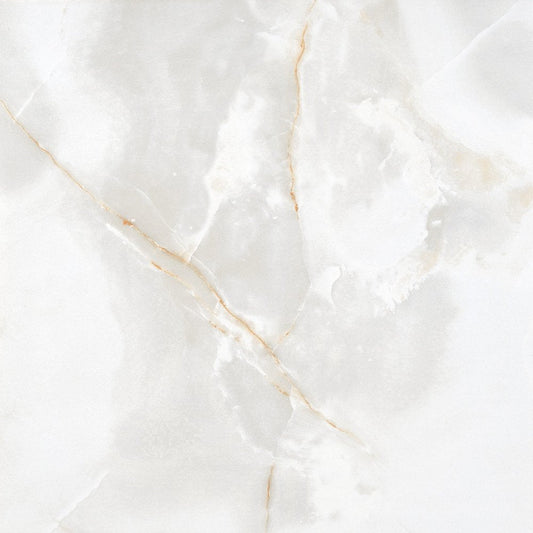 Grace Gold Polished Onyx Effect Wall And Floor Porcelain Tiles 60cmx60cm