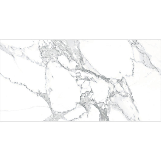 Finale Carrara Marble Grey Polished Wall And Floor Porcelain Tiles 30cmx60cm