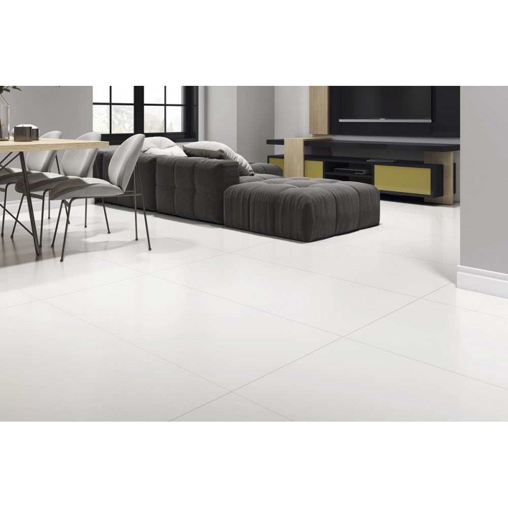 Intense Super Paper White Polished Porcelain 60x60cm Floor And Wall Tiles