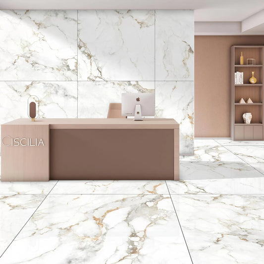 Aurous Large Polished Marble Wall And Floor Porcelain Tiles 60cmx120cm