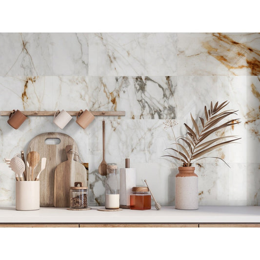Gems Gold Marble Matt Wall And Floor Porcelain Tiles 30cmx60cm