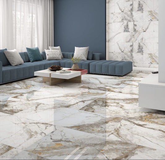 Parana Gold Polished Wall And Floor Porcelain Tiles 60cmx60cm