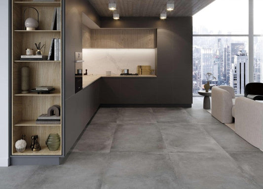 Maddox Dark Grey Matt Wall And Floor Porcelain Tiles 60cmx60cm