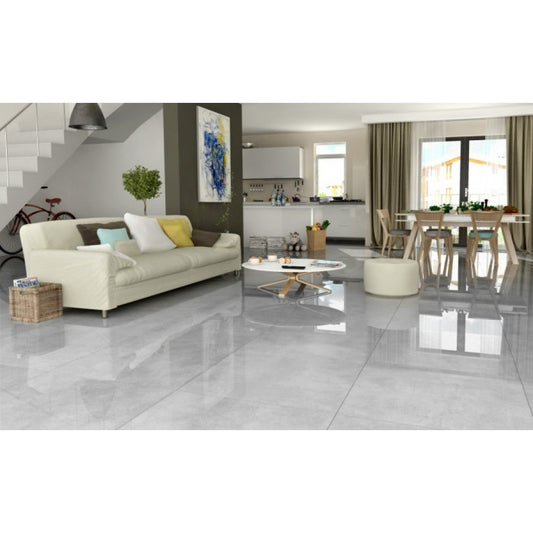 Orion Polished Grey Mirror High Gloss Rectified 75cmx75cm Floor And Wall