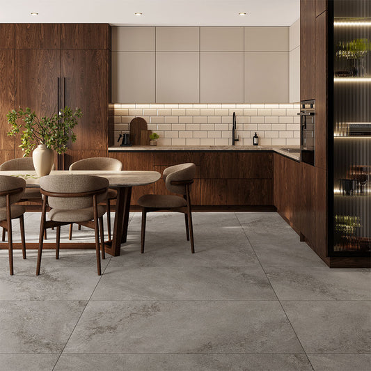 Carmen Grey Matt Natural Wall And Floor Porcelain Tiles 60cmx120cm