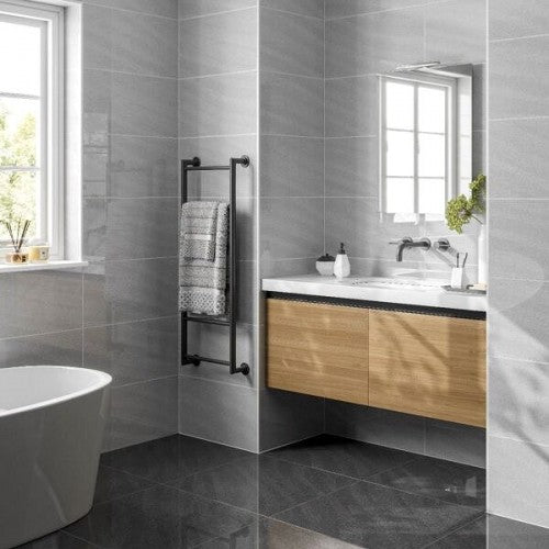 Seaboard Sandwaves Polished Light Grey Wall And Floor Porcelain Tiles 60cmx60cm
