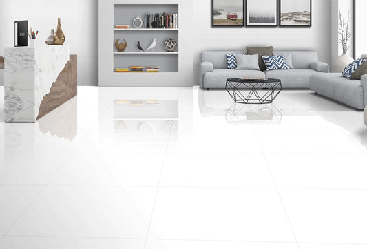 Intense Super Paper White Polished Porcelain 60x120cm Floor And Wall Tiles